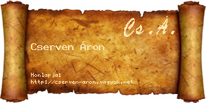 Cserven Áron névjegykártya